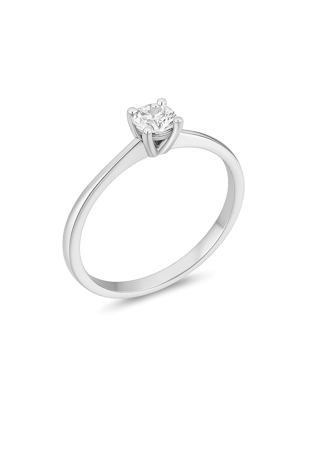Golden Petite Heart Crest Diamond Ring