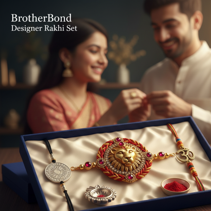 BrotherBond Designer Rakhi Set