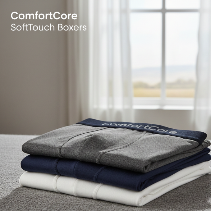 ComfortCore SoftTouch Boxers(Set of 3)