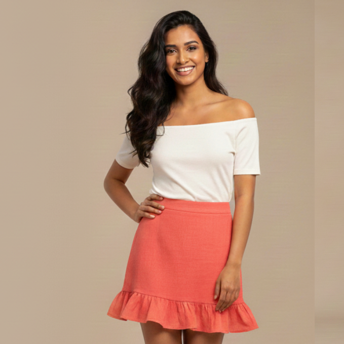 Coral Crush Mini Skirt