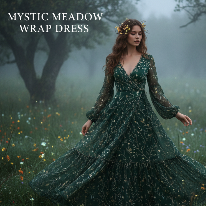 Mystic Meadow Wrap Dress