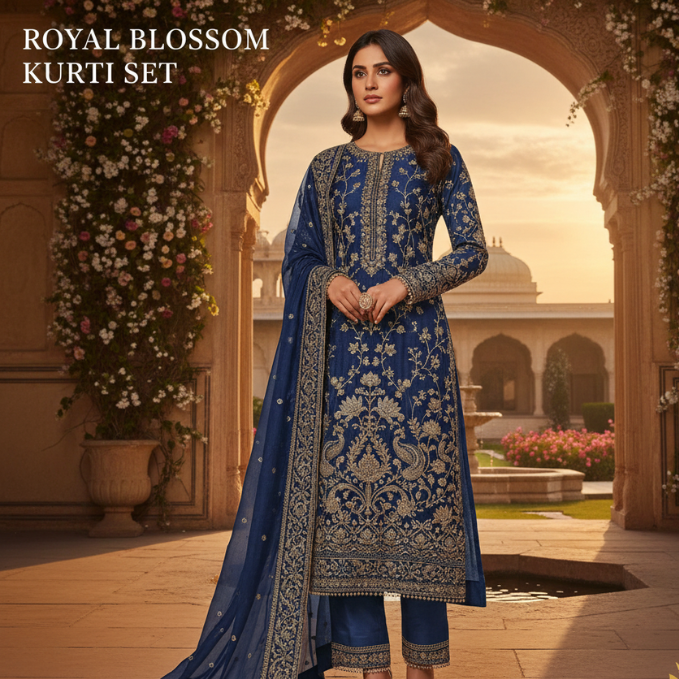Royal Blossom Kurti Set