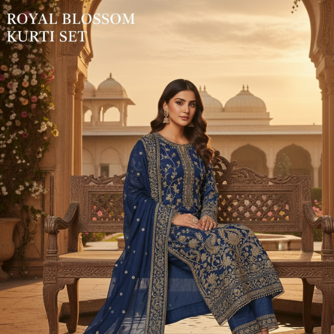 Royal Blossom Kurti Set