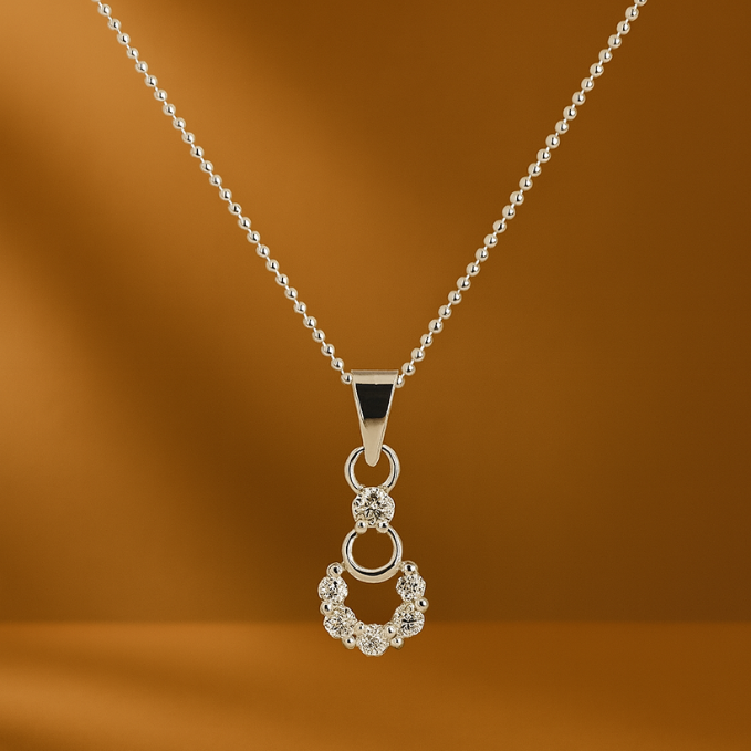 Double Round Diamond Pendant