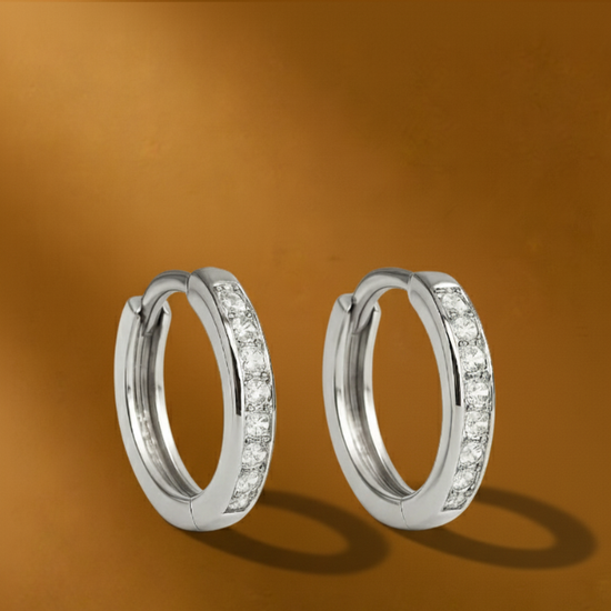 Luxe Minimalist Round Studs – Silver & Black