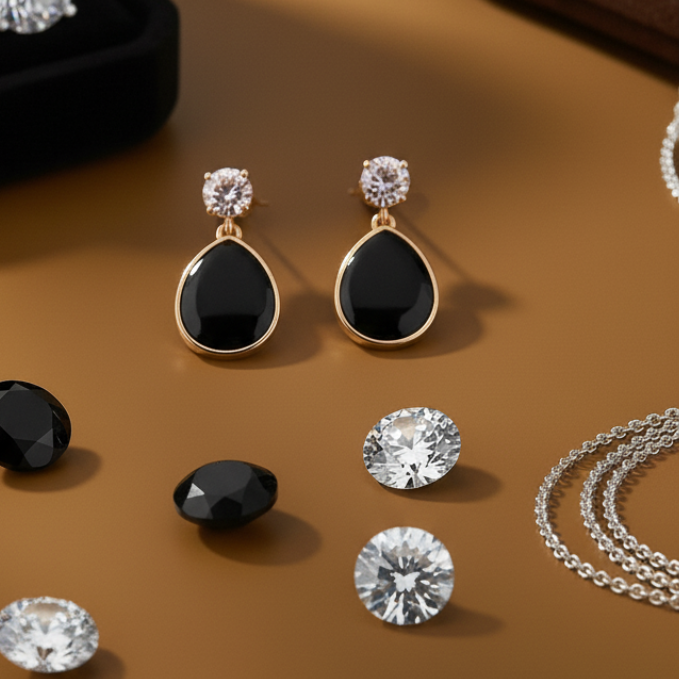 Lunar Glow Oval Earrings