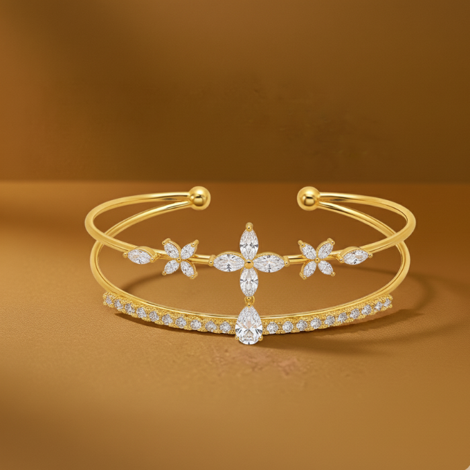 Crystal Butterfly Bangle