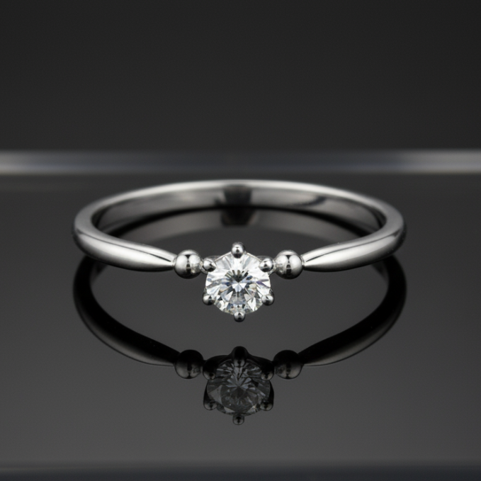 Golden Leaf Crest Diamond Ring