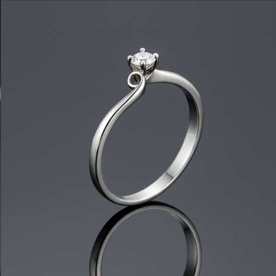 Argent Leaf-Crest Fusion Ring