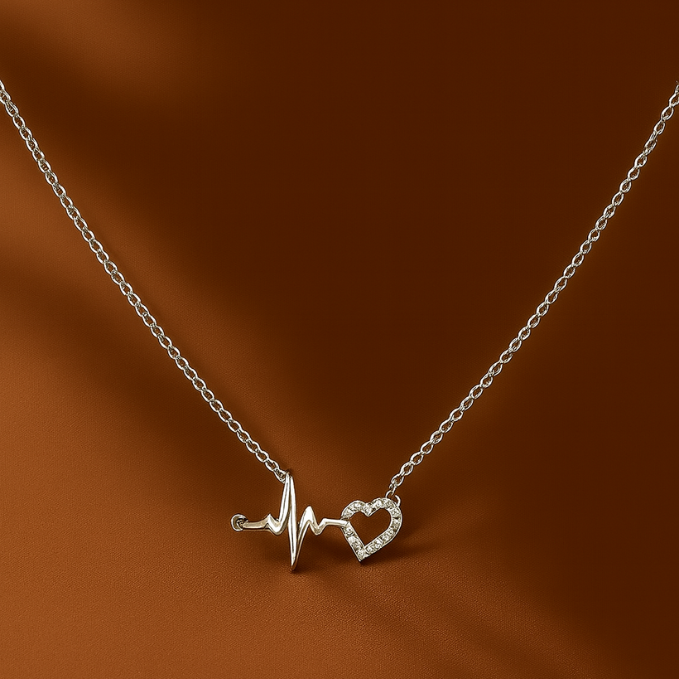 Heartbeat Pulse Pendant Necklace