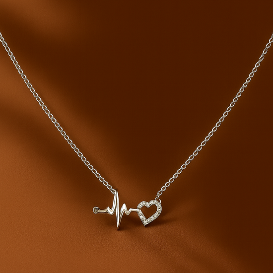 Heartbeat Pulse Pendant Necklace