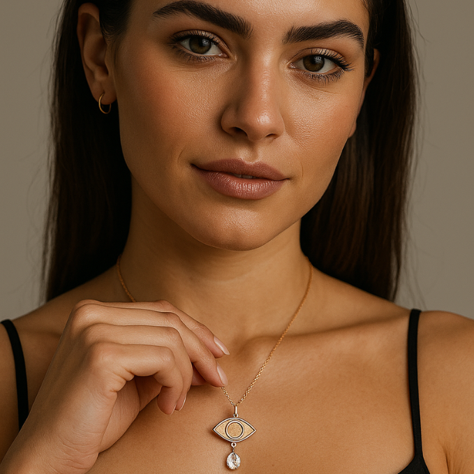 Accent Heart Halo Medallion Necklace Combo