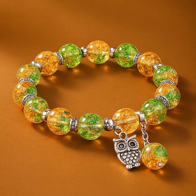 Royal Luxe Parrot-Orange Bead Bracelet – Vibrant Luxe