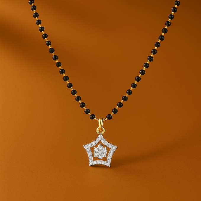 Heritage Halo Pentagon Pendant with Stylish Statement Chain