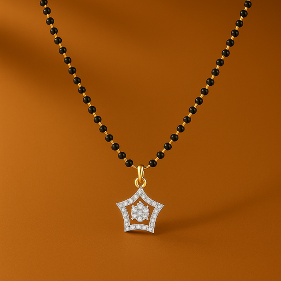 Heritage Halo Pentagon Pendant with Stylish Statement Chain