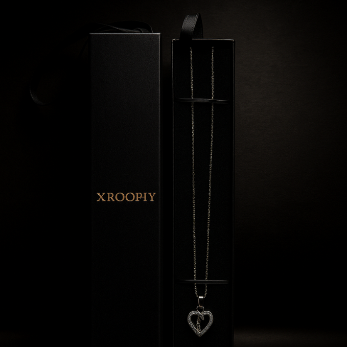 Twin Halo Crystal Square Medallion Necklace Combo