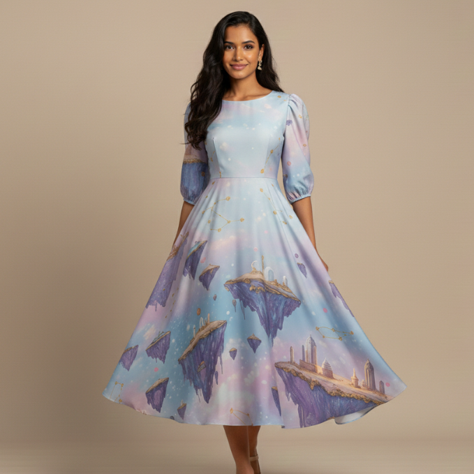 Dreamscape A-line Dress