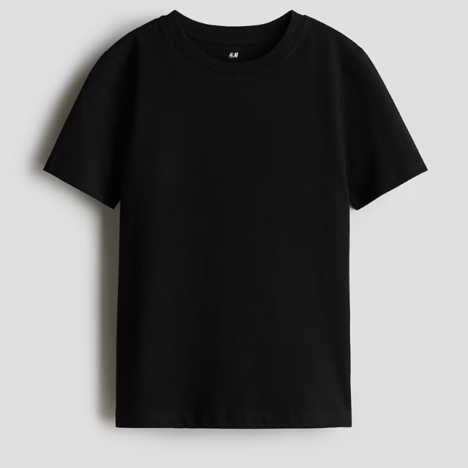 H&M Cotton Oversized T-Shirt for Men (Black)