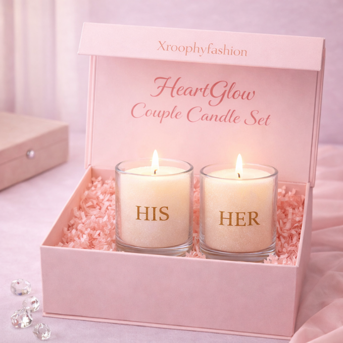 HeartGlow Couple Candle Set
