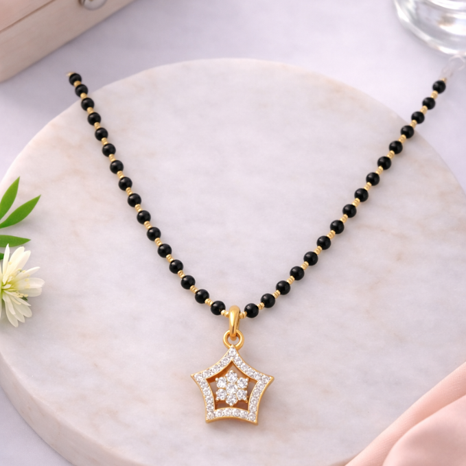 Heritage Halo Pentagon Pendant with Stylish Statement Chain