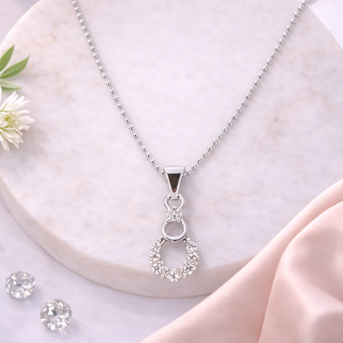 Double Round Diamond Pendant
