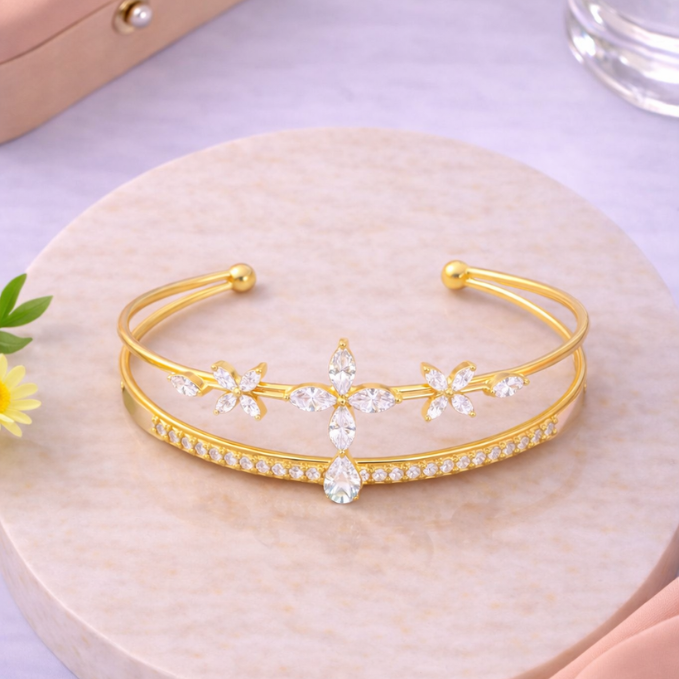 Crystal Butterfly Bangle