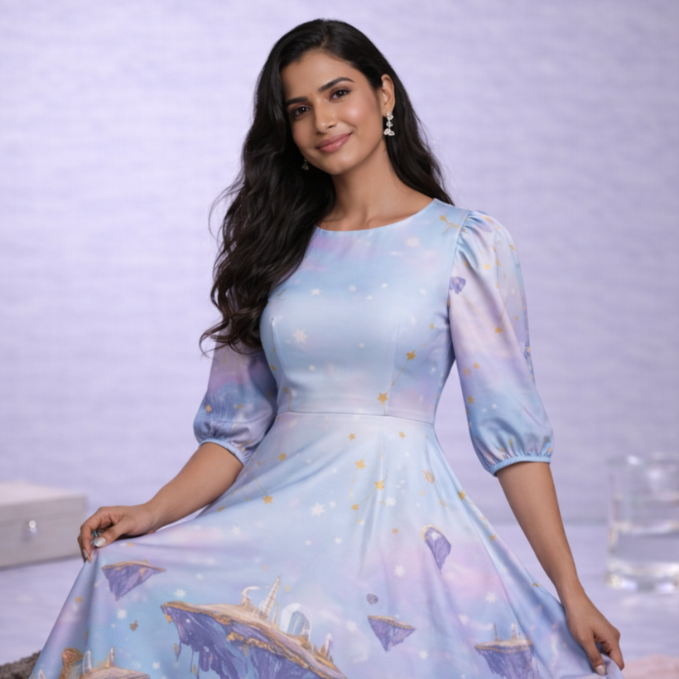 Dreamscape A-line Dress