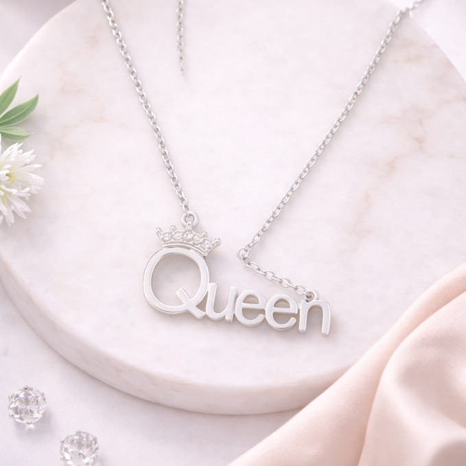 Queen Crown Pendant Necklace